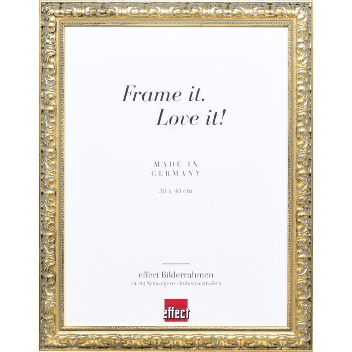 Effect wooden frame profile 94 gold 28x35 cm acrylic glass