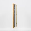 Effect solid wood frame profile 22 brown-gold 29,7x42 cm Acrylic glass