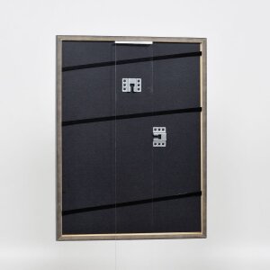 Effect solid wood frame Profile 25 grey 30x30 cm Museum glass