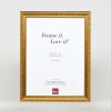 Effect Wooden Baroque Frame Profile 37 antique gold 30x30 cm Museum Glass