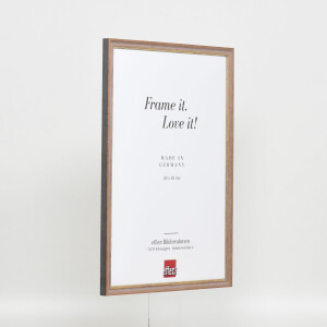 Effect solid wood frame Profile 25 nut brown 30x40 cm Clear glass