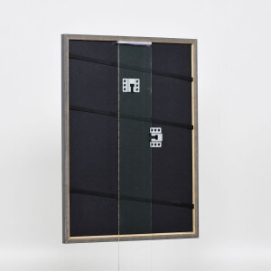 Effect solid wood frame Profile 25 nut brown 30x45 cm Museum glass