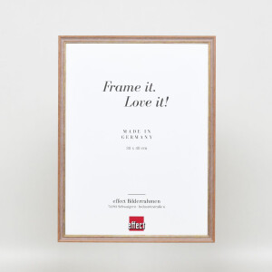 Effect solid wood frame Profile 25 nut brown 30x45 cm Museum glass