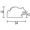 Effect wooden frame profile 94 gold 30,5x91,5 cm normal glass