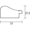 Effect wooden frame profile 95 black 35x100 cm normal glass