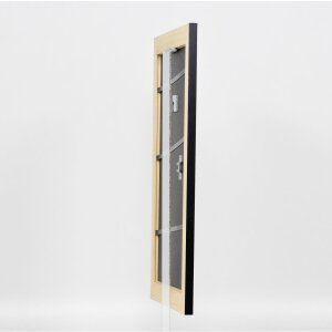 Effect solid wood frame Profile 30 black 35x100 cm Museum glass