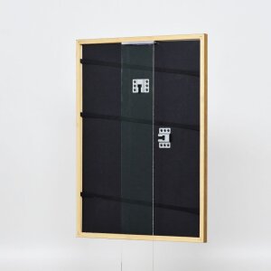 Effect solid wood frame profile 22 brown-gold 35x50 cm Museum glass