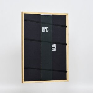 Effect solid wood frame profile 22 brown-gold 35x50 cm Museum glass