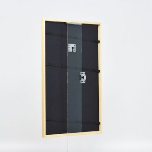 Effect solid wood frame profile 20 silver 40x60 cm museum glass