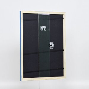 Effect Wooden Frame Profile 89 blue 40x60 cm Museum Glass