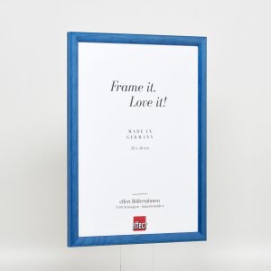 Effect Wooden Frame Profile 89 blue 40x60 cm Museum Glass