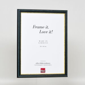 Effect Wooden Frame Profile 21 blue 40x60 cm Museum Glass