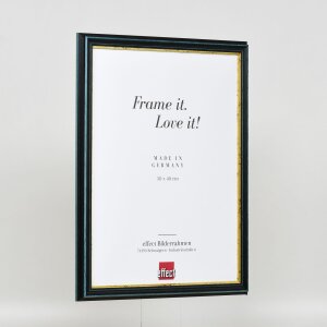 Effect Wooden Frame Profile 21 blue 40x60 cm Museum Glass