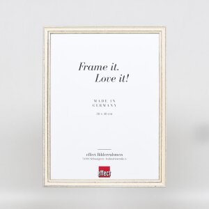 Effect Wooden frame Profile 38 white 42x59.4 cm Museum glass