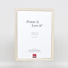 Effect Wooden frame Profile 38 white 42x59.4 cm Museum glass