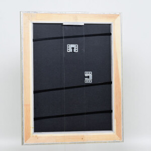 Effect wooden frame profile 95 silver 42x59,4 cm Acrylic glass