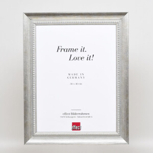 Effect solid wood frame profile 28 silver 50x60 cm Museum glass