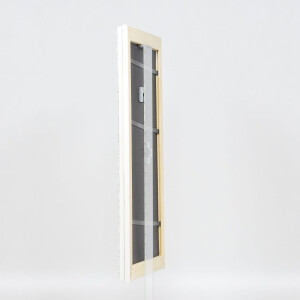 Effect Wooden Baroque Frame Profile 37 white 50x65 cm Acrylic Glass