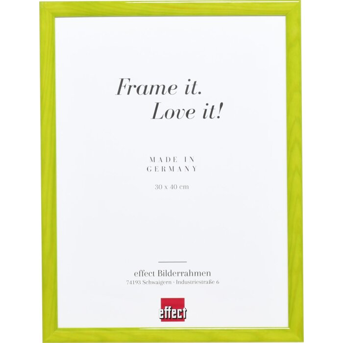 Effect Wooden Frame Profile 89 green 50x65 cm Museum Glass