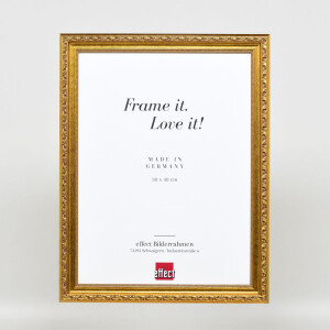 Effect Wooden Baroque Frame Profile 37 antique gold 50x75 cm museum glass