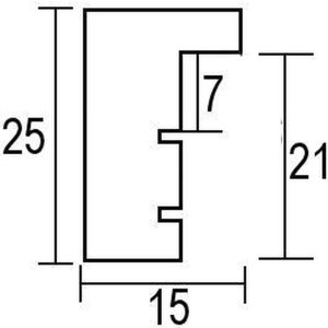 Effect wooden frame profile 35 light grey 59,4x84,1 cm normal glass