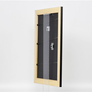 Effect solid wood frame Profile 30 black 60x80 cm Anti-reflective glass