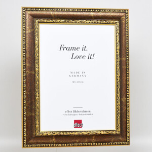 Effect Baroque Picture Frame Profile 31 brown 70x100 cm Museum glass