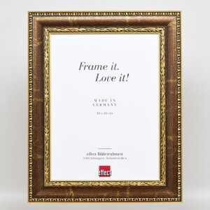 Effect Baroque Picture Frame Profile 31 brown 70x70 cm Clear glass