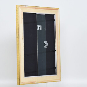 Effect wooden frame profile 95 gold 70x70 cm Acrylic glass