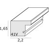 Plastic frame S41VD1 silver anti-reflective glass