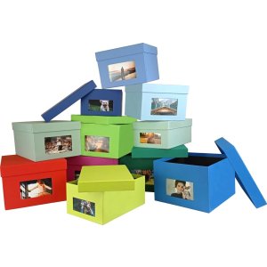 XL photo box Kandra 700 photos 13x18 cm steel blue