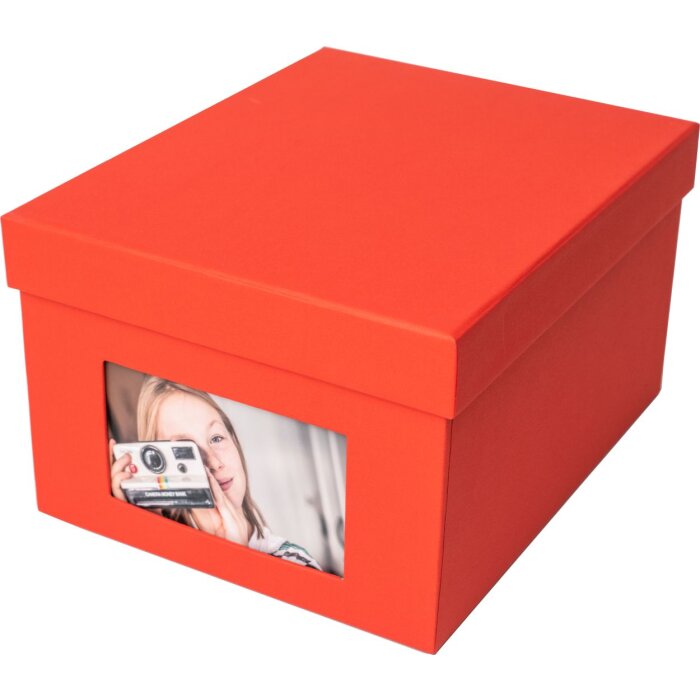 XL photo box Kandra 700 photos 13x18 cm tomato