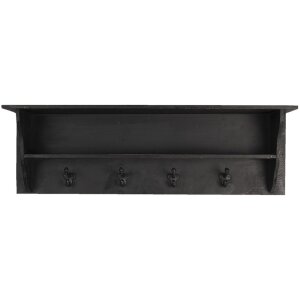 Coat rack black 90x18x29 cm 5H0473Z