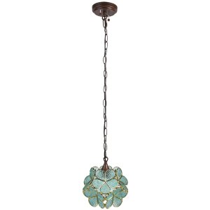 Pendant light Tiffany blue Ø 25x90 cm E14-max...