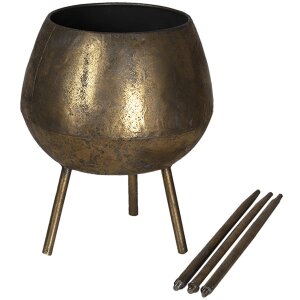 Decoration plant holder gold Ø 24x69 cm 5Y0876