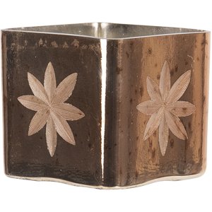 Tealight - candle holder gold 7x7x9 cm 6GL3211