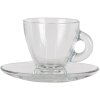 Cup and saucer transparent 8x6x6 - 11x10x2 cm - 85 ml 6GL3418