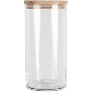 Storage jar with lid transparent Ø 10x20 cm - 1250...