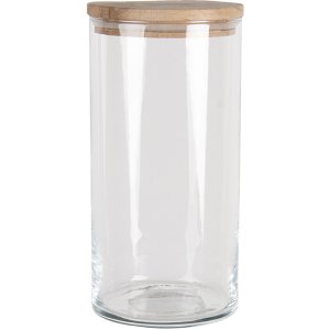 Storage jar with lid transparent Ø 10x20 cm - 1250...