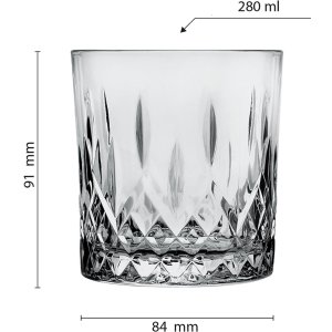 Drinking glass gray Ø 8x9 cm - 280 ml 6GL3468