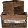 Wooden storage box  brown 32x19x16 - 23x16x15 cm 6H1996