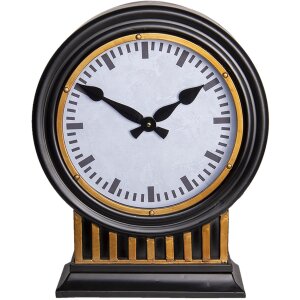 Table clock black 37x13x45 cm 6KL0720