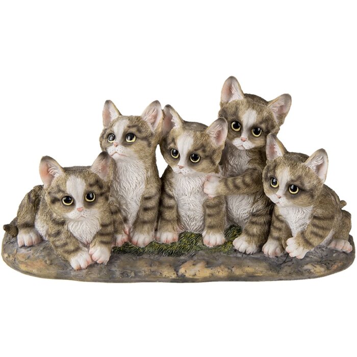 Decoration cats gray 32x13x16 cm 6PR3338