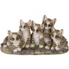 Decoration cats gray 32x13x16 cm 6PR3338