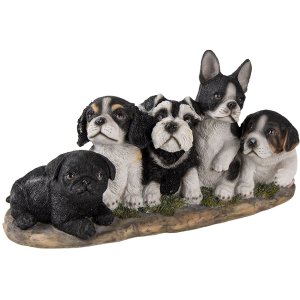 Decoration dogs multicolored 33x12x17 cm 6PR3340