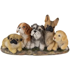 Decoration dogs multicolored 33x12x17 cm 6PR3341