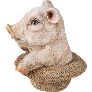 Decoration pig multicolored 13x12x14 cm 6PR3347