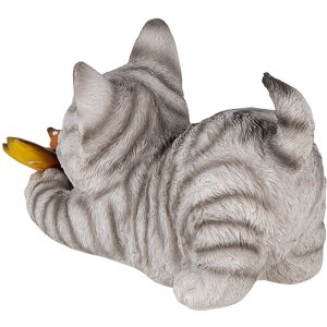 Decoration cat gray 19x8x10 cm 6PR3357