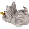 Decoration cat gray 19x8x10 cm 6PR3357