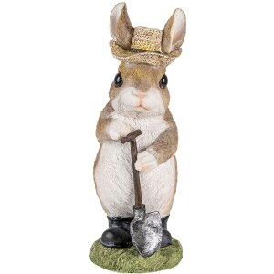 Decoration rabbit brown 9x8x22 cm 6PR3373